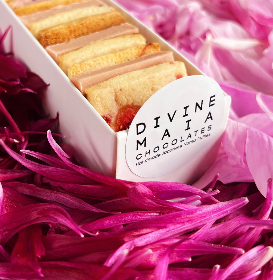 Divine Maia Chocolates Nama Cookies Strawberry Shortcake (5 stuks)