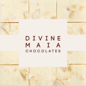 Divine Maia Chocolates Mini Macadamia Vanilla White